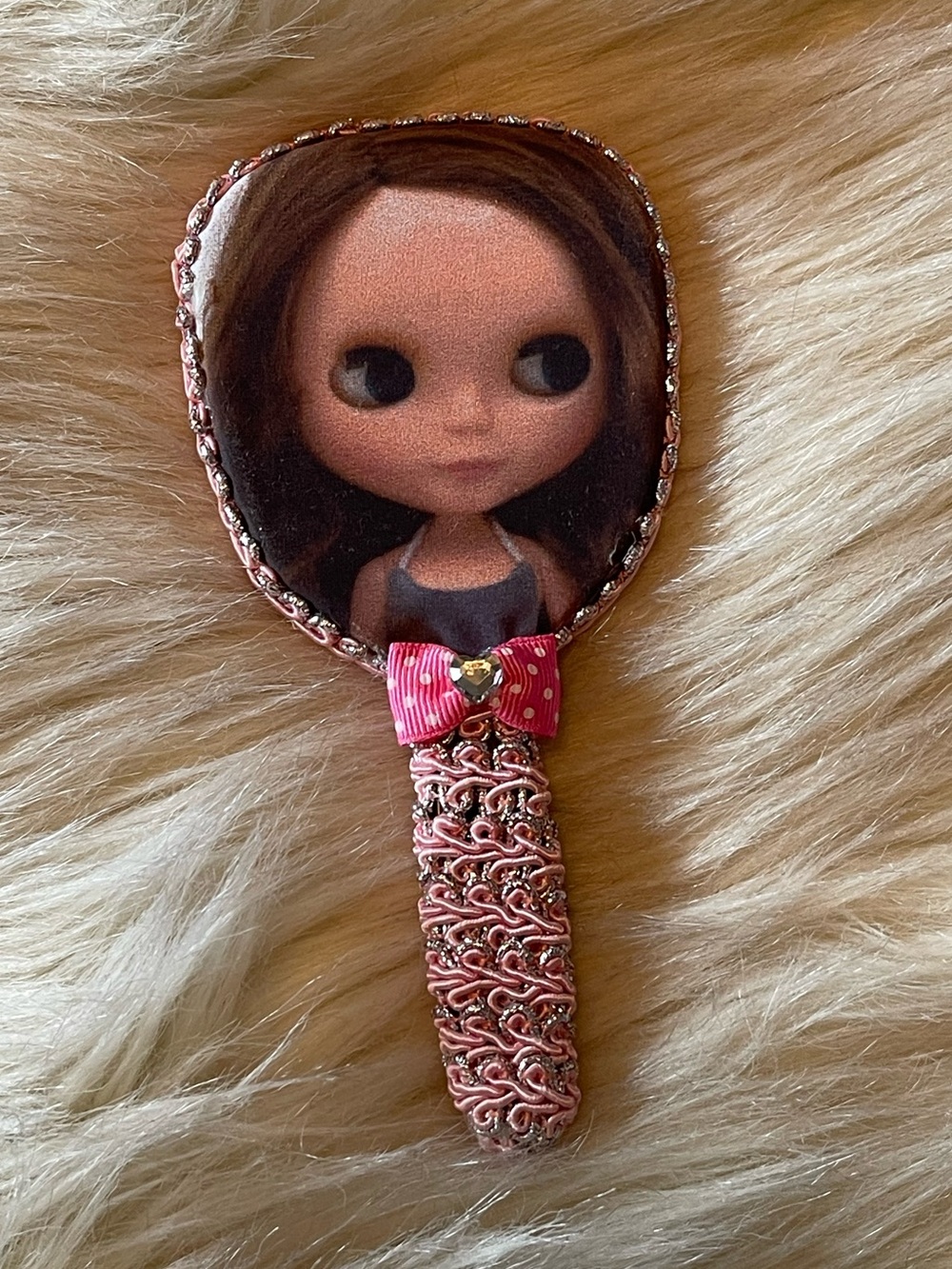 Handmade Blythe doll hand mirror
